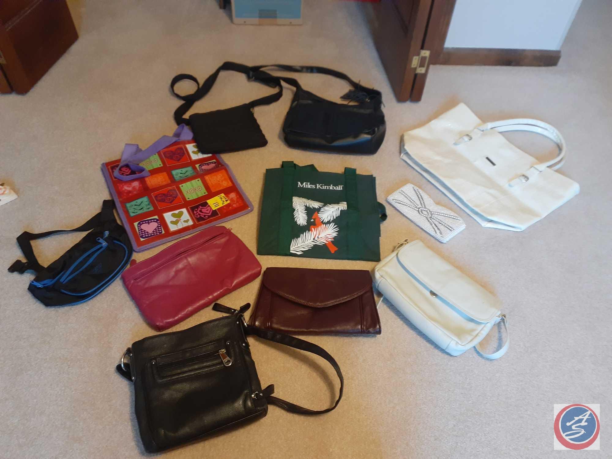 Assorted Bags and Purses Including Stone Mountain Cross Body Purse, Miles Kimball Tote and Beaded