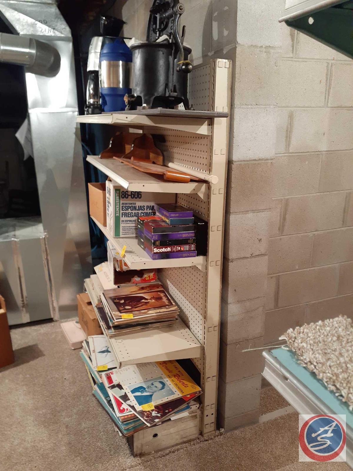 {{2X$BID}} Five Tier Metal Shelving Unit Measuring 48'' X 18 1/2'' X 64'' and Five Tier Metal