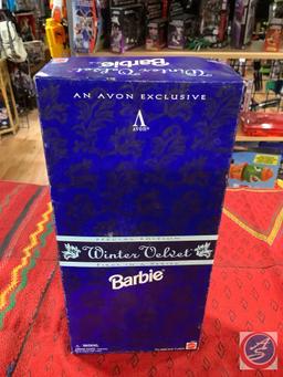 Winter velvet Barbie with box