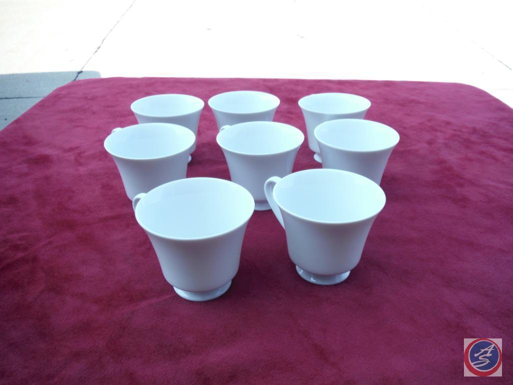 Milk glass white cups