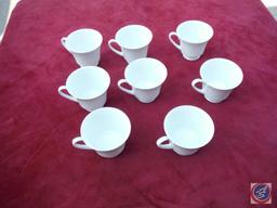 Milk glass white cups