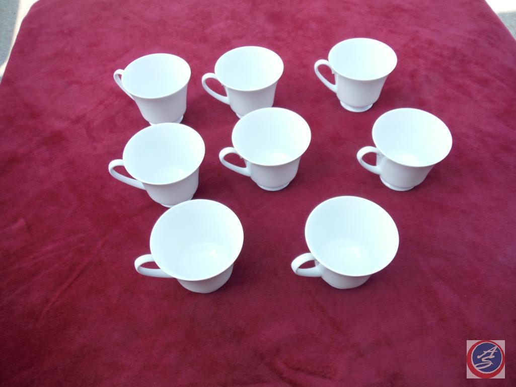 Milk glass white cups