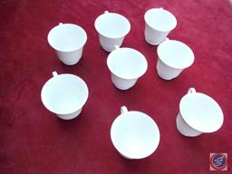 Milk glass white cups