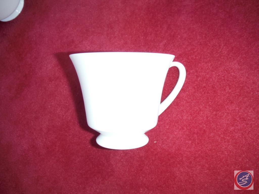 Milk glass white cups