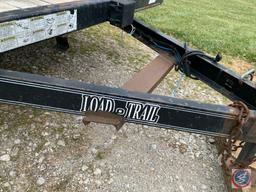 Big Rig Truck and Trailer Load Trail Drop Gate Tandem Axle Equipment Trailer 7 ft x 17 ft deck with