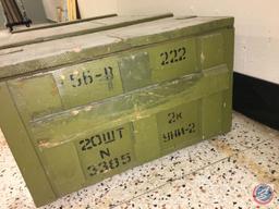 Vintage Military Wood Gun Box 58" x 24" x 14"...