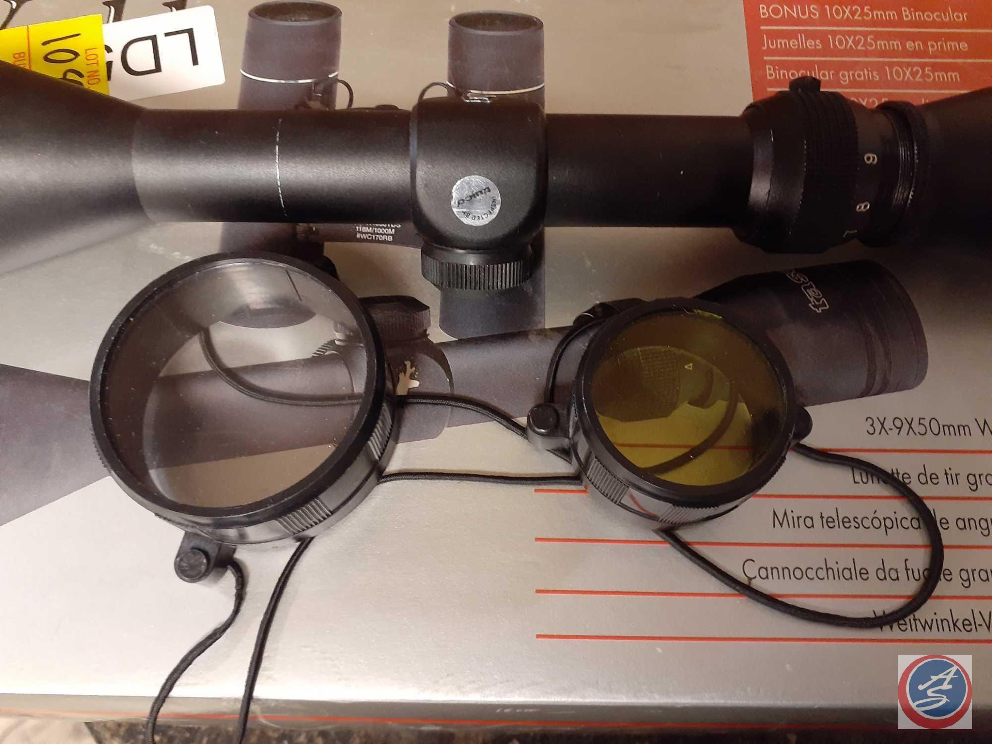 Tasco World Class 3X-9X50mm Wide Angle Riflescope With 10X25mm Binocular