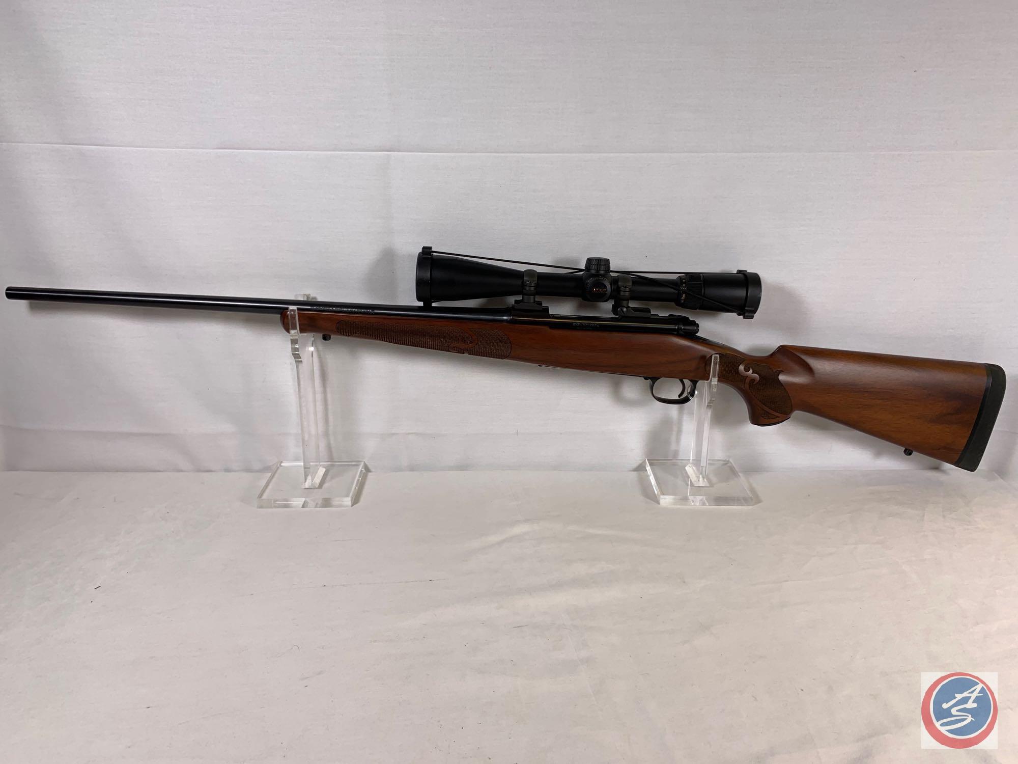 Winchester Model 70 270 Win Rifle Bolt Action Rifle with factory engraved stock, engine turned bolt,