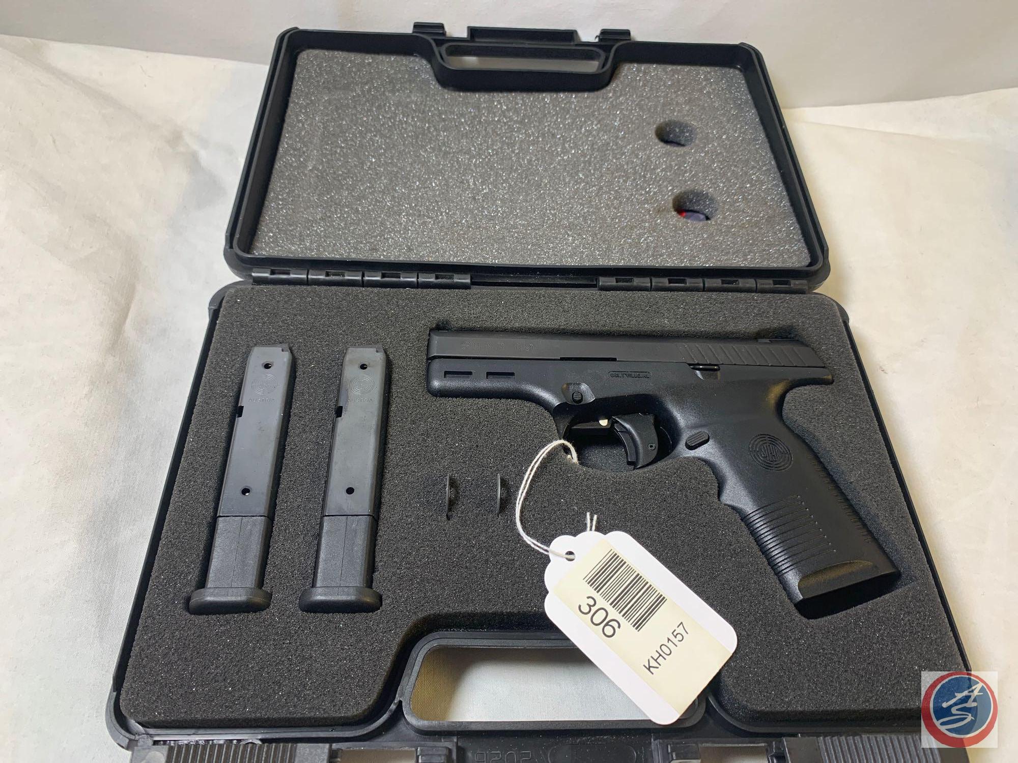 Steyr Manlincher Model M9 9 X19 Pistol Semi-Auto Pistol as new in factory case with 2 magazines