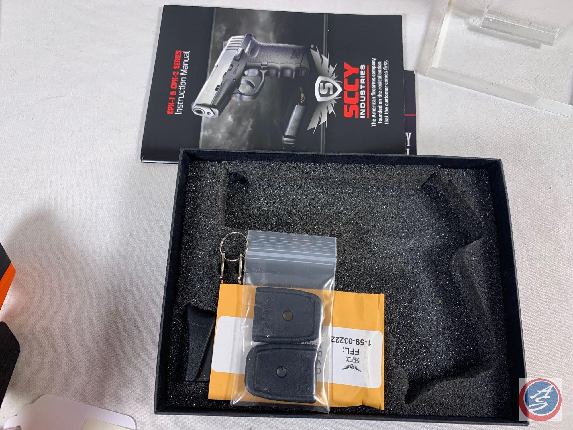SCCY Model CPX-2 9 X 19 Pistol Semi Auto Pistol as new in factory box with 2 magazines Ser # 361955