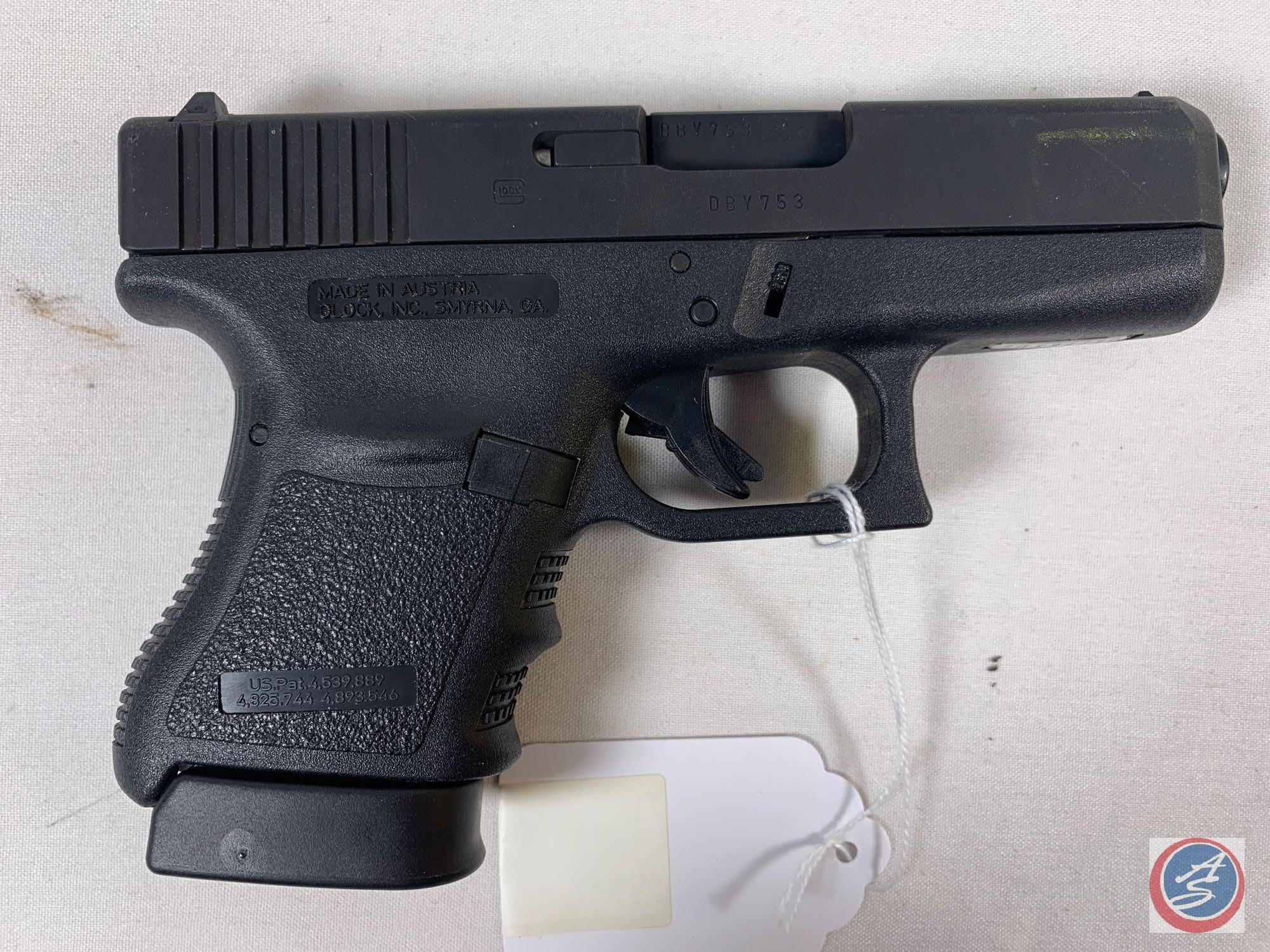 Glock Model 36 45 ACP Pistol Semi Auto Pistol as new in factory case and 2 magazines Ser # DBY753 US