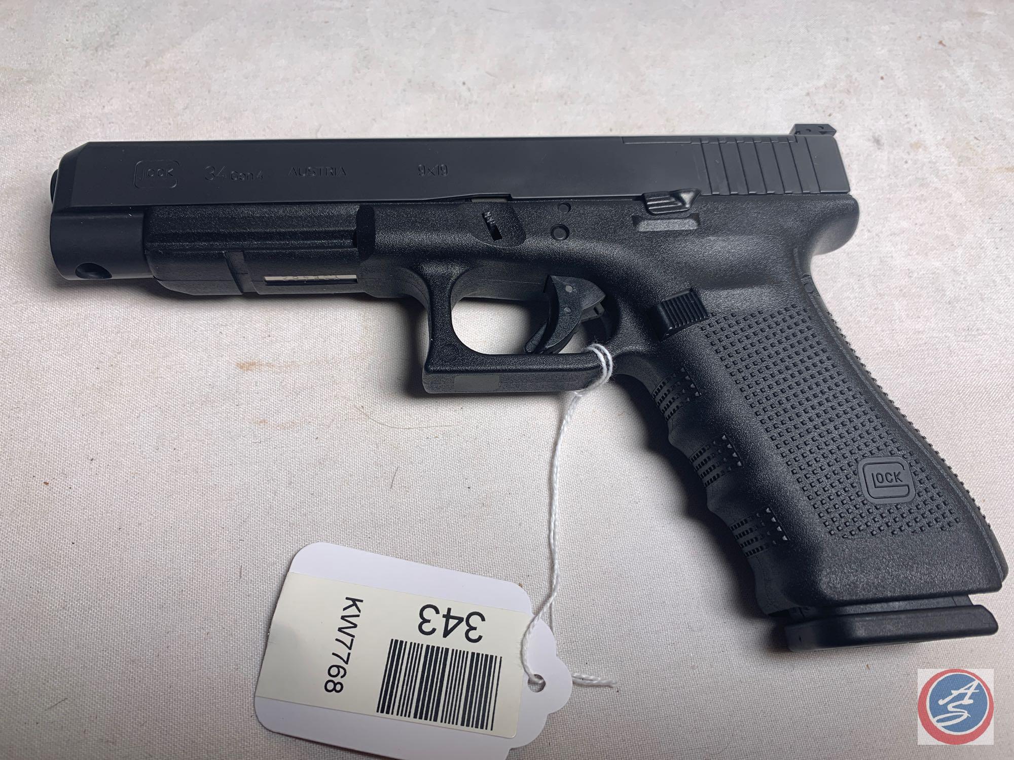 Glock Model 34 gen 4 9 X 19 Pistol Semi-Auto Long Slide Competition Pistol as new in factory box