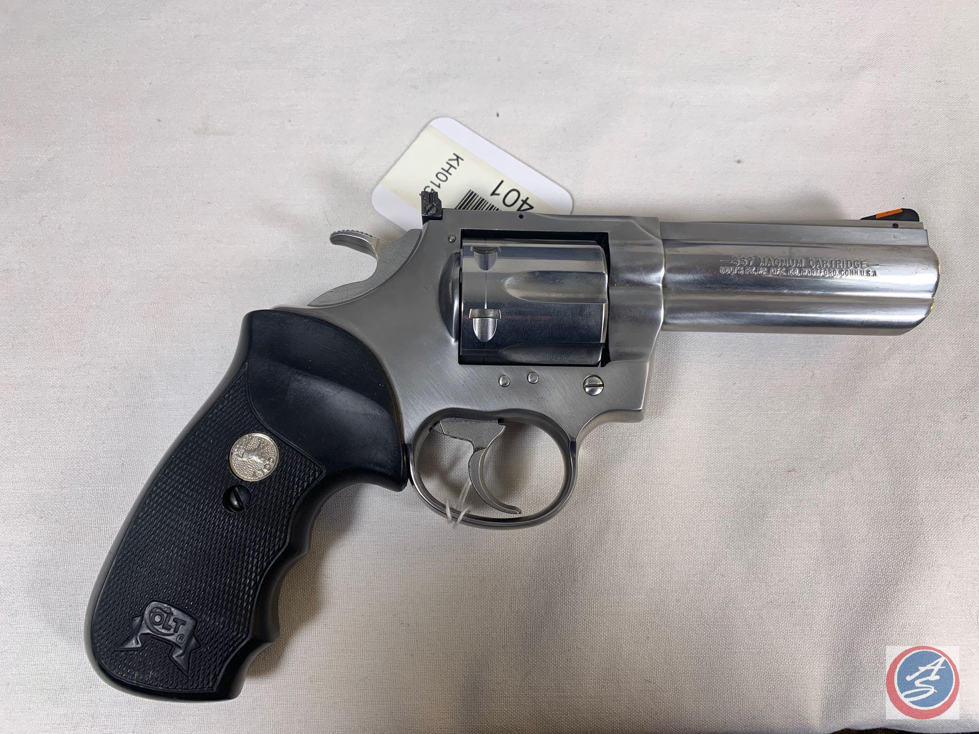 COLT Model King Cobra 357 Magnum Revolver Six Shot Stainless Steel Double Action Revolver with 4