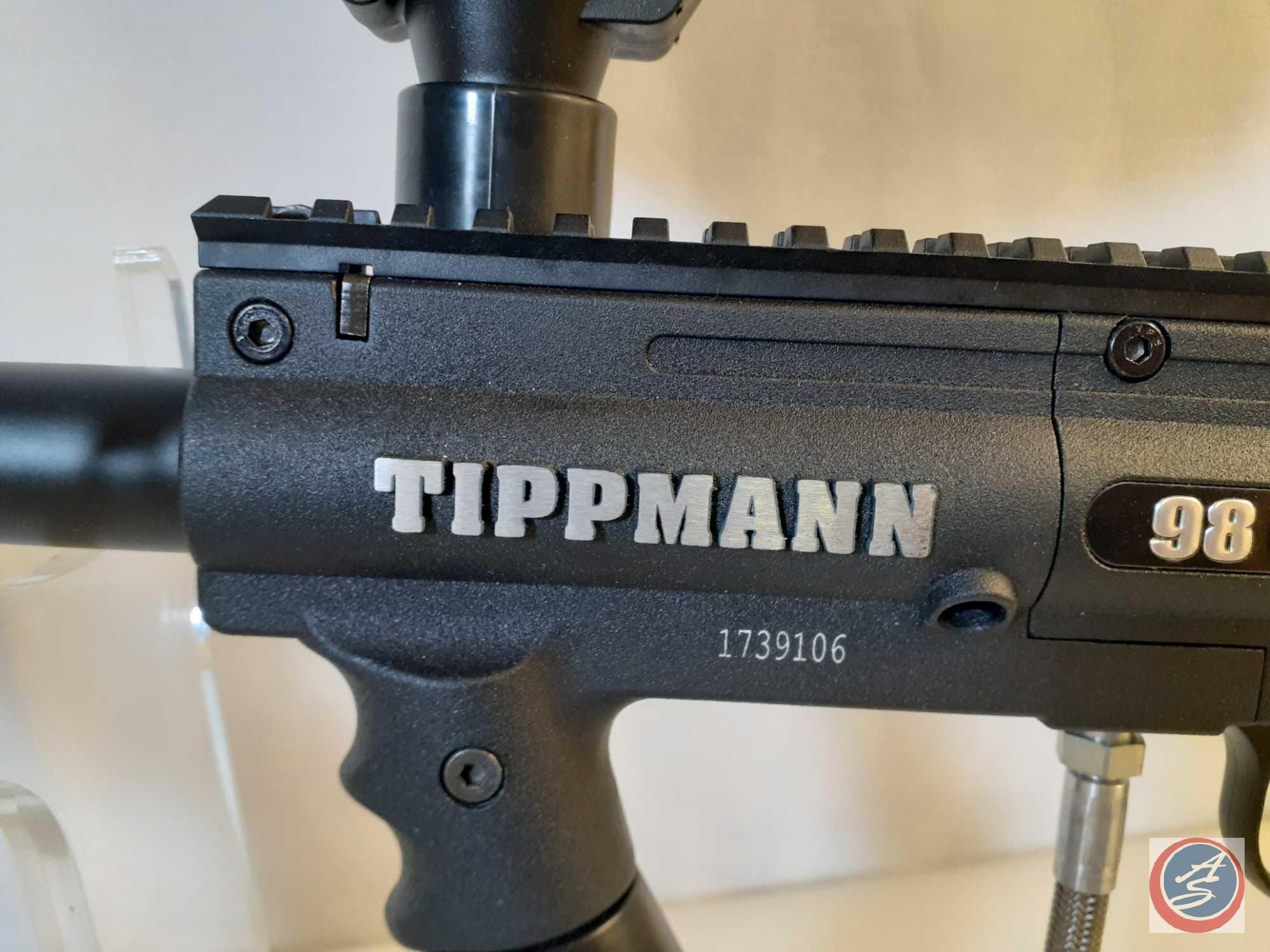 Tippman 98 Custom Paintball Gun with New Empire Brand Hopper Serial # 1739106