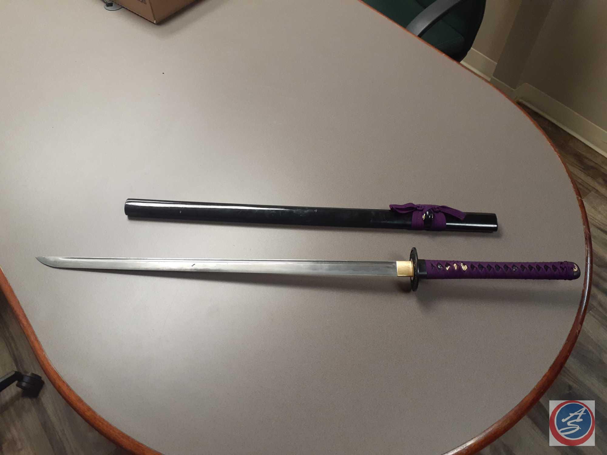 Shinwa Purple Knight Katana Damascus Sword