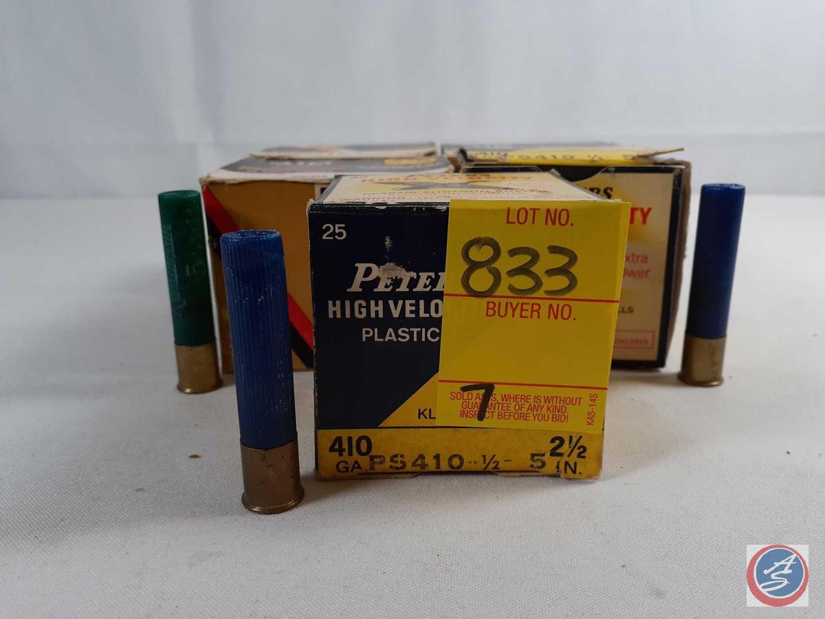 Peters and Federal Ammunition 410 Shot Gun Shells (Approx 175 Shells)