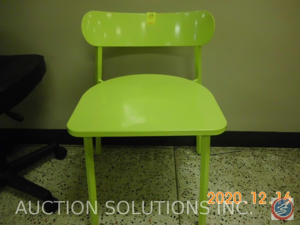 Chartreuse Colored Metal Chair