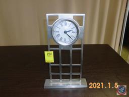 Silver Stand-Up Clock