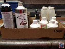 Assortment Of Partial Air Conditioning Chemicals And Tools