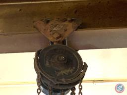 Overhead Chain Hoist and Trolley. Buyer must remove. Beam is not included.