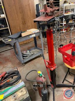 Big Red 1000 Pound Underhoist Lift With Transmission Adaptor, And Fire Extinguisher