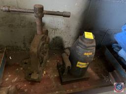 Pipe Vise And 20 Ton Hydraulic Bottle Jack