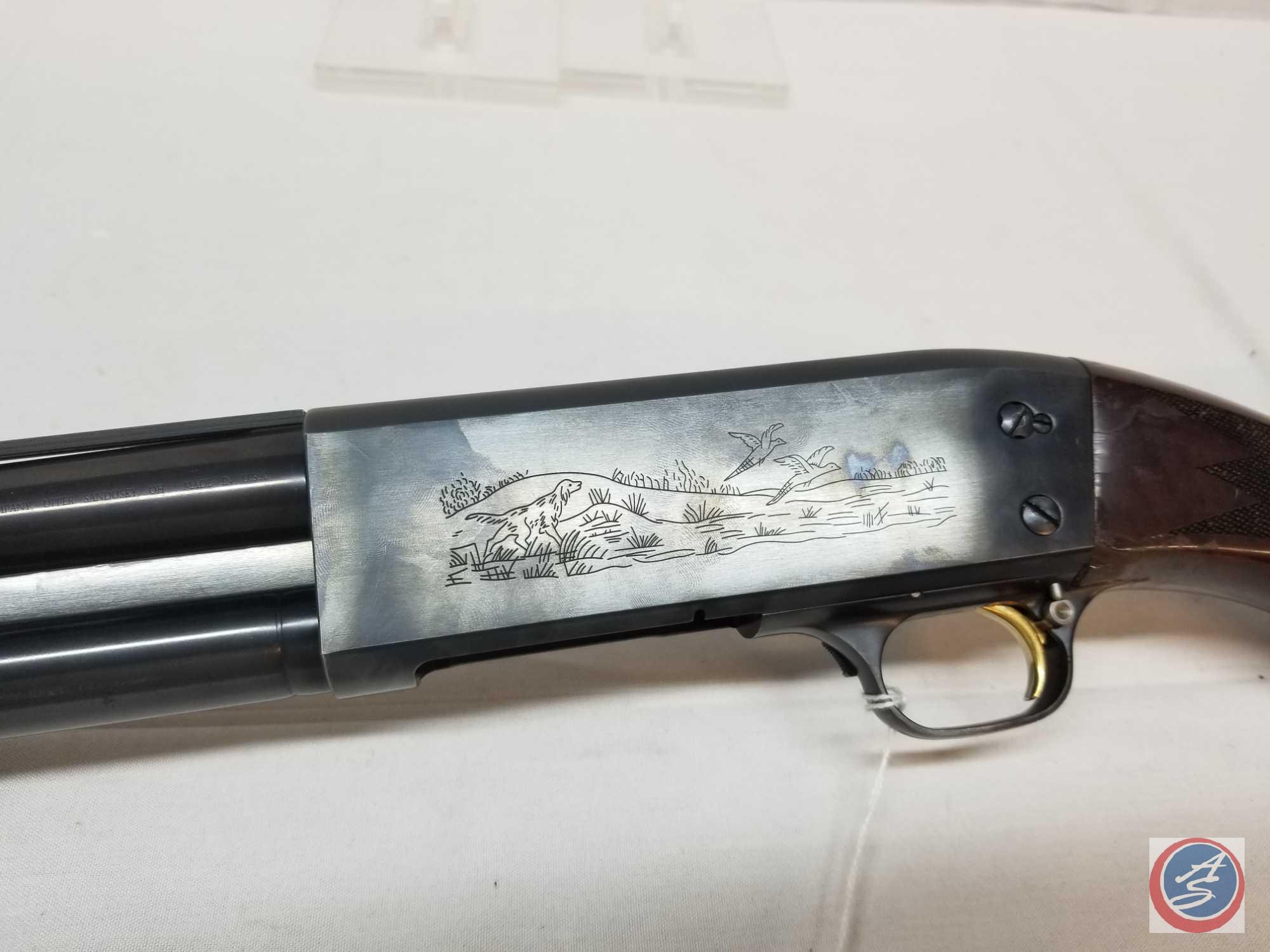 Ithaca Model M37 Featherlight Shotgun 12 GA 3" Pump Action Shotgun with factory engraving and