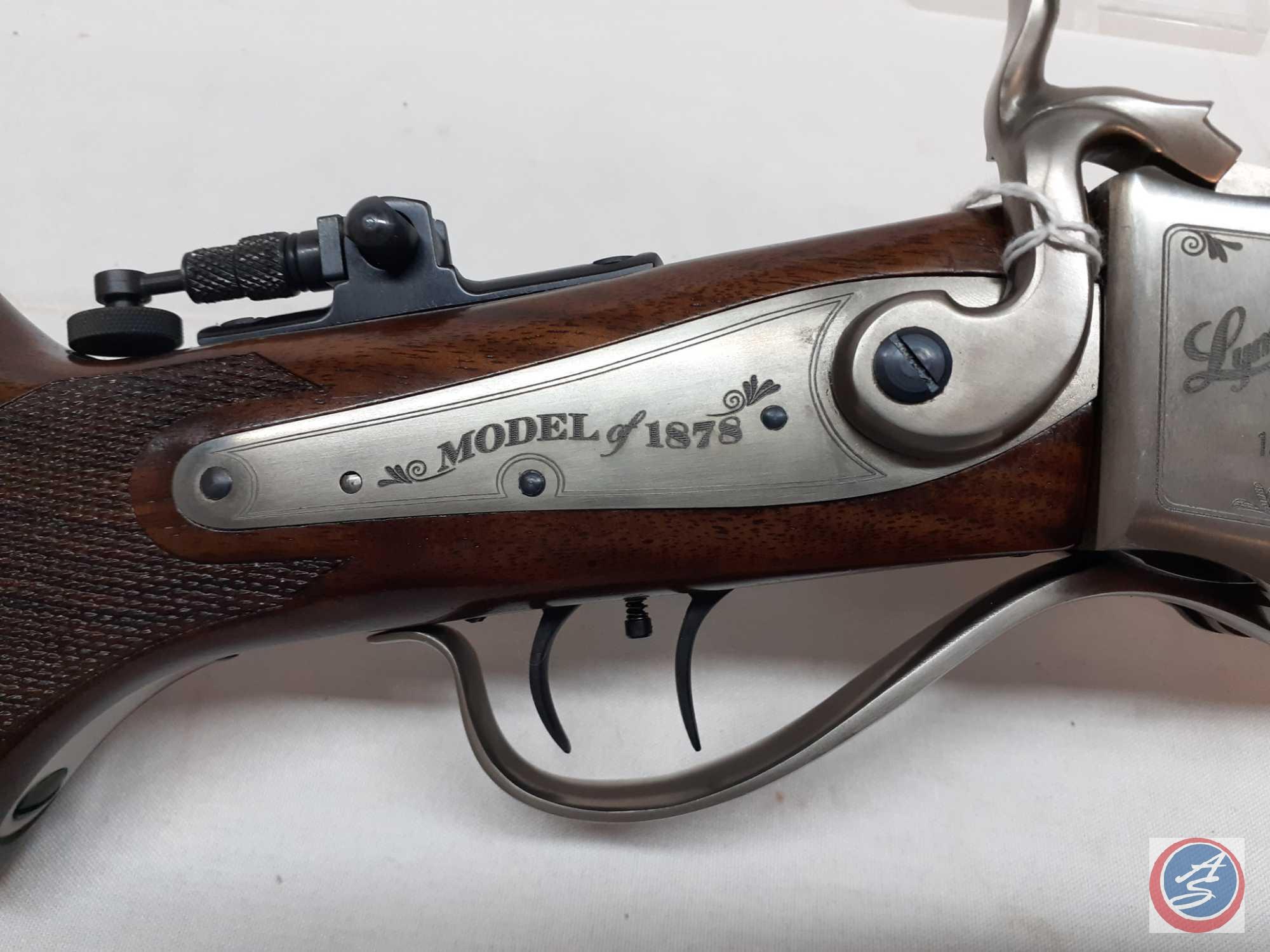 Lyman Model 1878 45/70 Rifle Reproduction Sharps 1878 Carbine with Satin Nickel Receiver, Set