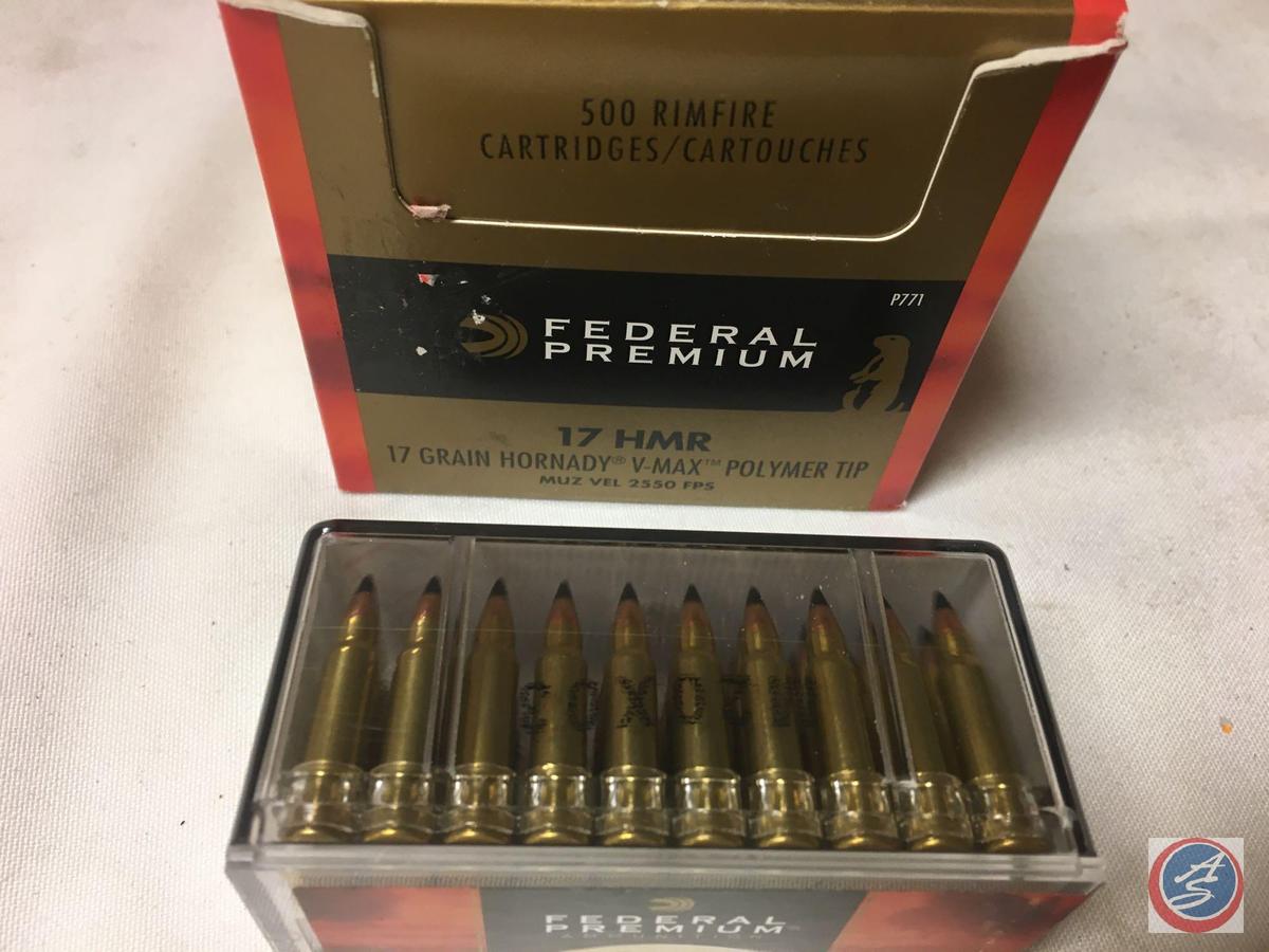 17 Gr, Federal Premium 17 HMR Hornady V-Max Polymer Tip Ammo (500 Rounds)