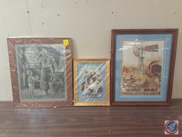 Mestl Bros. Hardware and Implements Framed Calendar From 1906 Measuring 9 3/4'' X 13 3/8'',