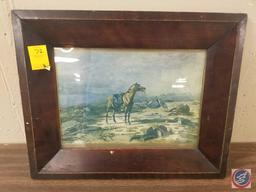 On The Morrow of the Battle Framed Artwork Measuring 19 1/2'' X 15 1/2'' and Compliments of the