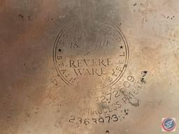 Revereware cooking pans with copper bottoms and lids