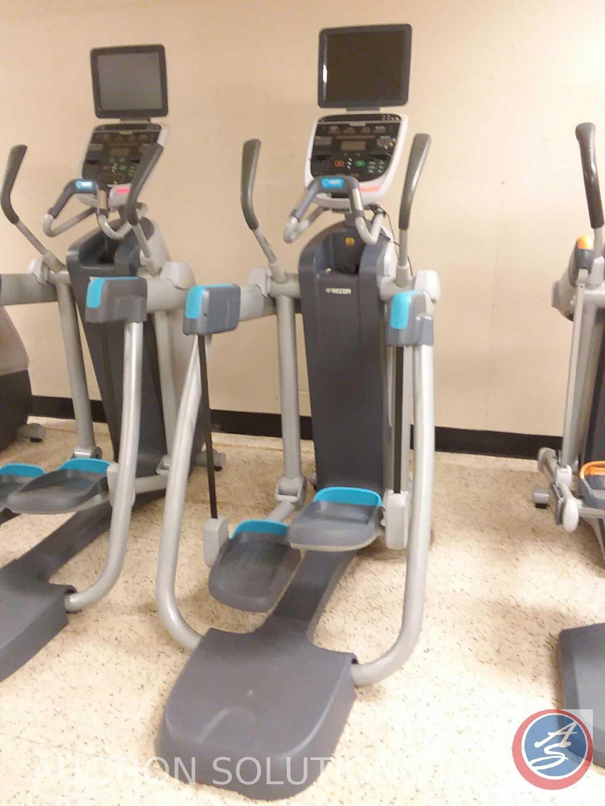 1 Precor adaptive motion trainer open stride with TV monitor model number is AMT 885