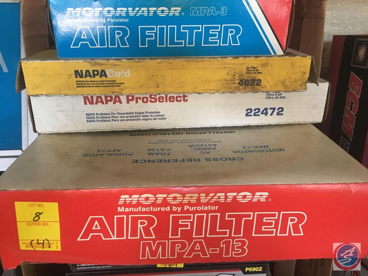 (2) Motorvator...Air Filers MPA-3 and MPA-13, (2) Napa Air Filters 22472 and 4822