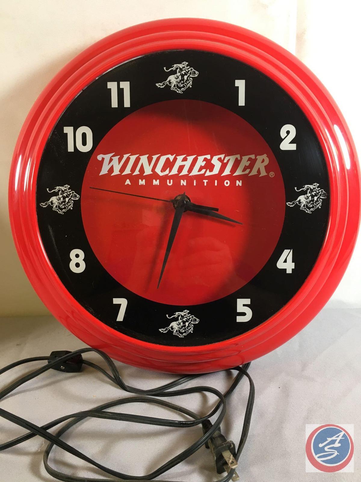 Winchester Ammunition Clock 14" Round