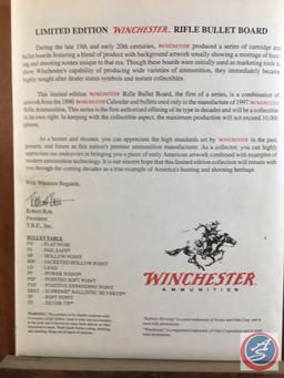 Winchester Rifle Bullet Board Framed Print 14" x 20"