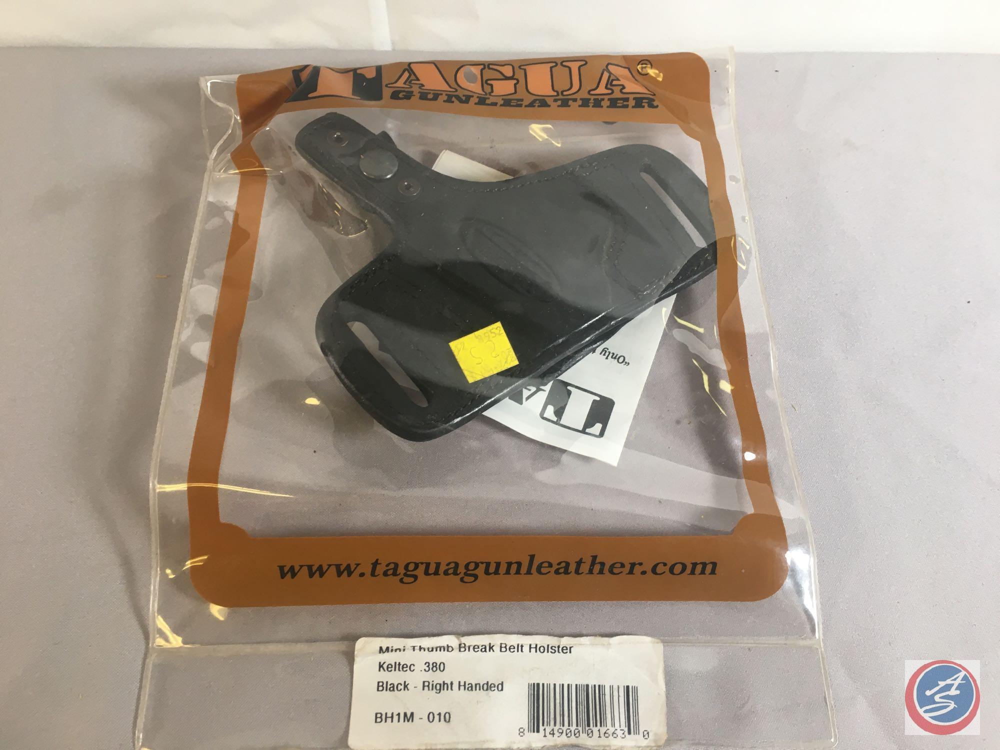 (1) Tague Open Top Belt Holster, (1) Tague...Mini Thumb Break Belt Holster, (1) Taque Paddle Holster