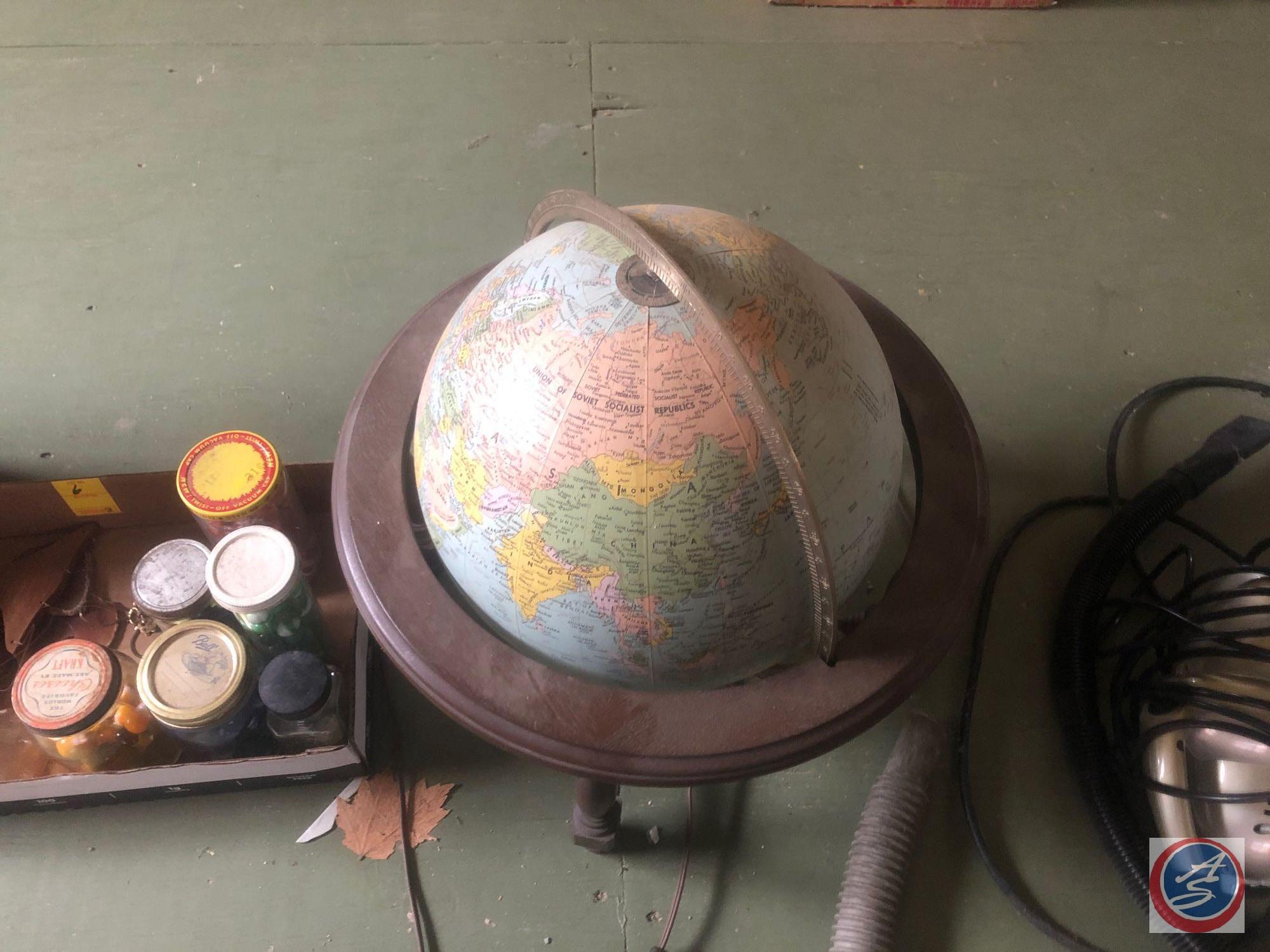 Vintage Globe and Geode Wind Chime