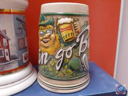 Erin Go Bud Budweiser Stein and Ruger 50 Years Stein for 1949 to 1999 Limited Edition 1849 in