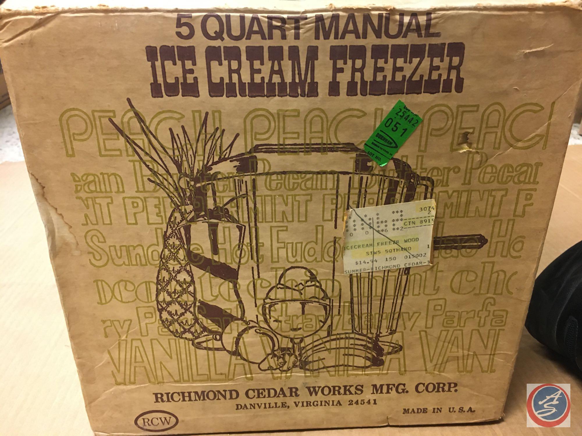 Richmond Cedar Works Mfg. Corp. 5 Qt. Manual Ice Cream Freezer and Bissel Inc. Steam-Mate Model No.