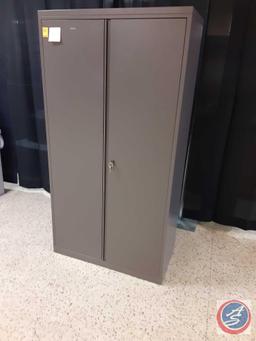 Two Door Cabinet with Five Shelves Measuring 36'' X 18'' X 68 1/2'' {{WITH KEYS}}