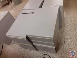 (1) Two Drawer Filing Cabinets and (3) Three Drawer Filing Cabinets Measuring 16 1/2'' X 27 1/2'' X