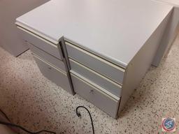 (1) Two Drawer Filing Cabinets and (3) Three Drawer Filing Cabinets Measuring 16 1/2'' X 27 1/2'' X