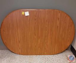 Oval Wooden Dining Table 64" x 41" x 29" (Screws to Tabletop Missing)