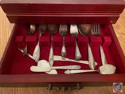 1847 Rogers Bros. Silver Flatware Set in McGraw Tarnish Proof Chest