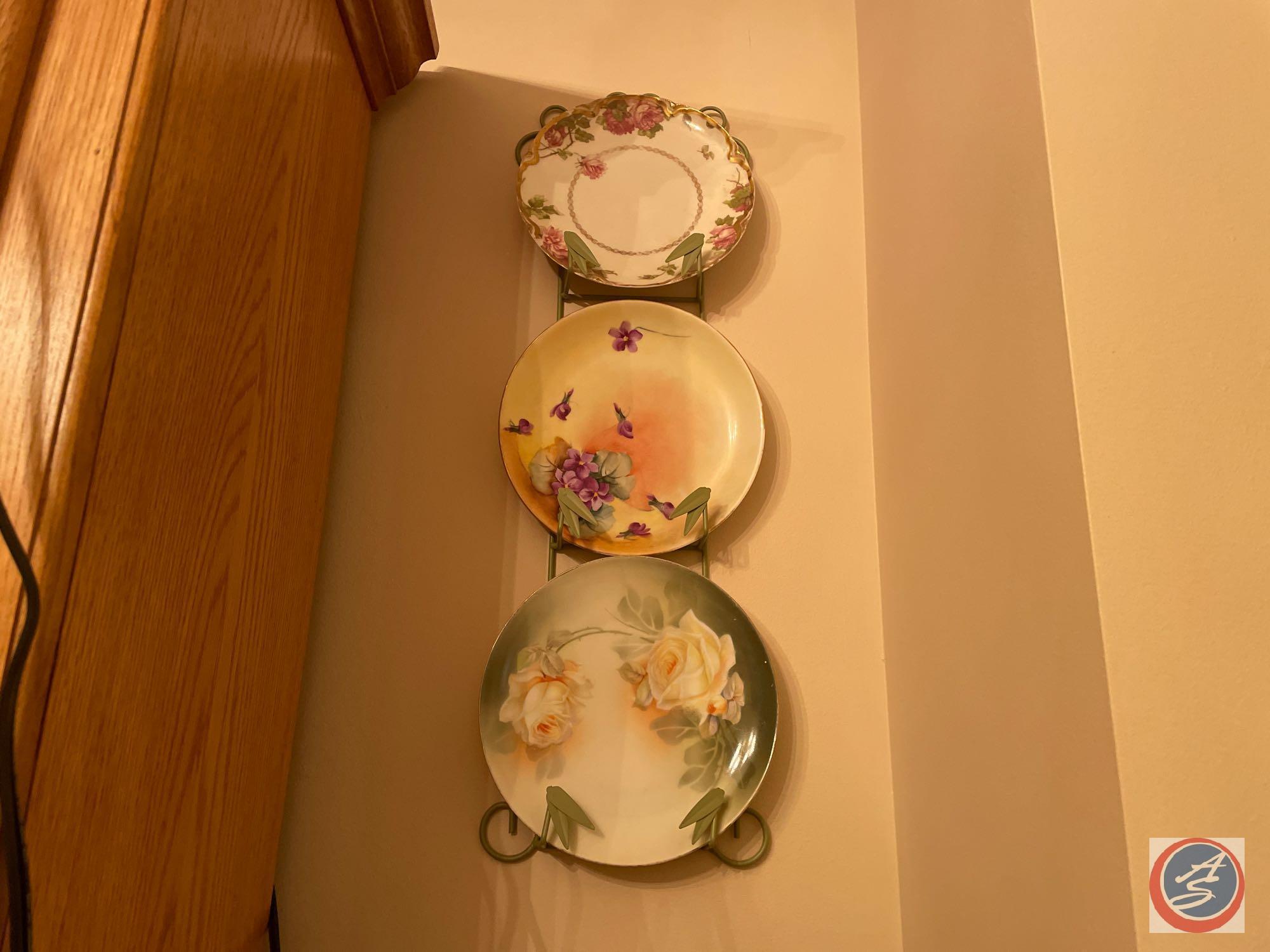 (2) Three Plate Wall Displays, (2) Four Plate Wall Displays, Wall Hanging Two Compartment Mail