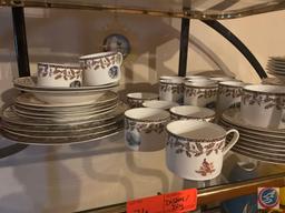 National Wildlife Federation Pheasant Style Dishware Including Cups, Saucers, Cereal Bowls, Salad