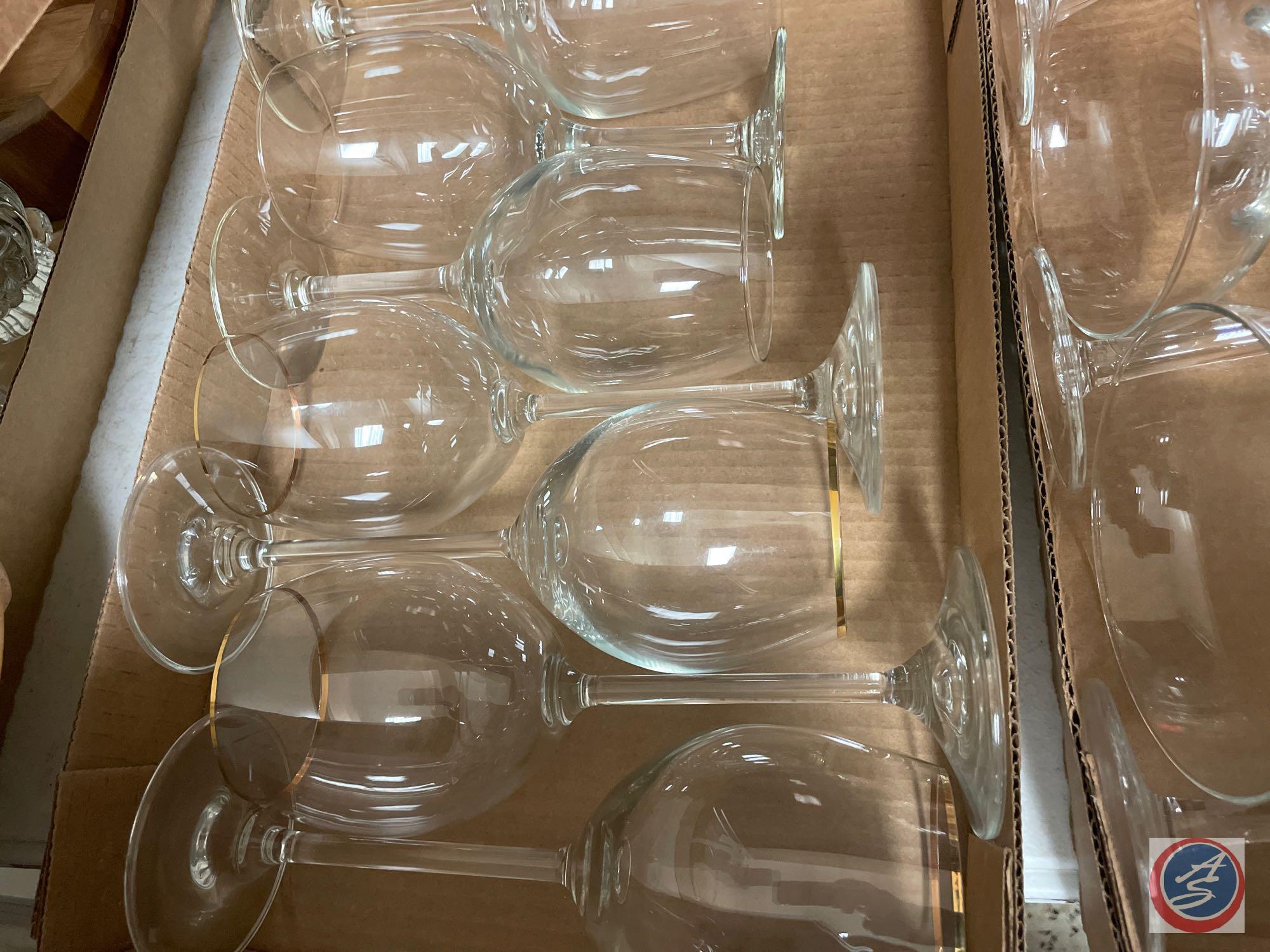 Clear Margarita Glasses "6 3/4" Also Stem Shot Glasses, MCM Glasses Cocktail Weighed Also A Cocktail