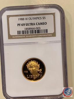 NGC US VAULT COLLECTION 1986 W LIBERTY $5 PF 70 ULTRA CAMEO, WEIGHING 1.74OZ...