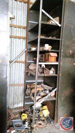 (1) 3x16 shelving unit All One Money, assorted electrical components